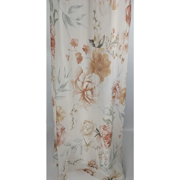 Christian Lacroix Ruffle Floral Maxi Dress Large Formal Wedding Beach Blush  Pink